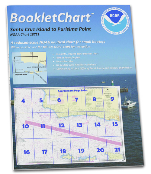 NOAA BookletChart 18721: Santa Cruz Island to Purisima Point