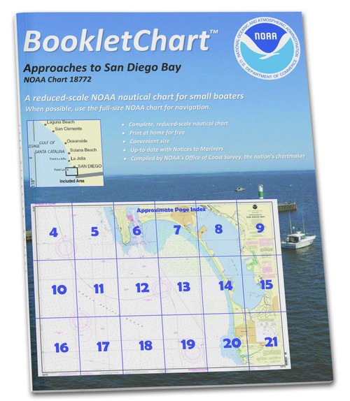 NOAA BookletChart 18772: Approaches to San Diego Bay