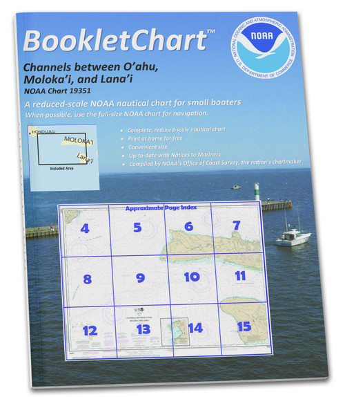NOAA BookletChart 19351: Channels Between O'ahu: Moloka'i and Lana'i;Kaumalapa'u Harbor