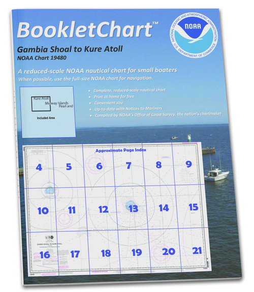 NOAA Booklet Chart 19480: Gambia Shoal to Kure Atoll Including approaches to The Midway Islands, etc.