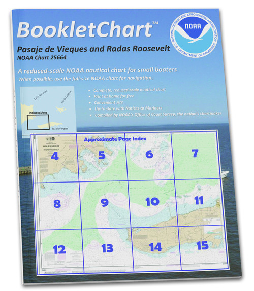 NOAA Booklet Chart 25664: Pasaje de Vieques and Radas Roosevelt
