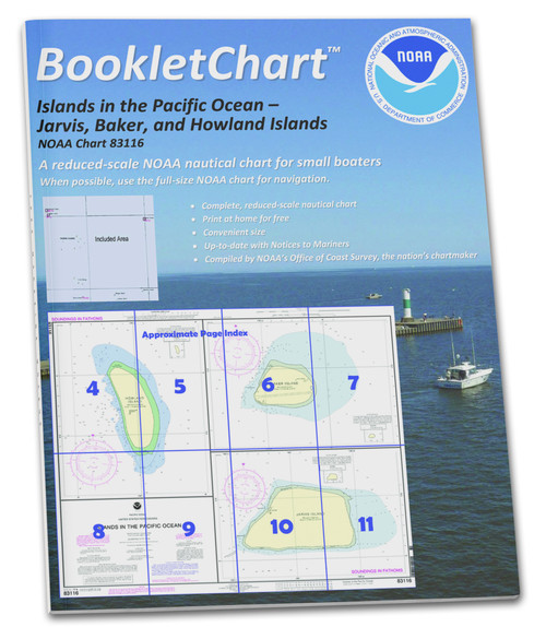 HISTORICAL NOAA Booklet Chart 83116: Islands in The Pacific Ocean-Jarvis: Bake and Howland Islands