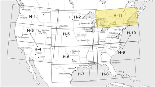 Enroute Charts High Altitude (Folded), Chart: High Altitude Enroute H 11/12 (EUHS11) [CLONE]