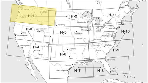 Enroute Charts High Altitude (Folded), Chart: High Altitude Enroute H 1/2 (EHUS1) [CLONE]