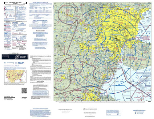 Terminal Area Charts (Folded), Folded Chart: Detroit (TDET)