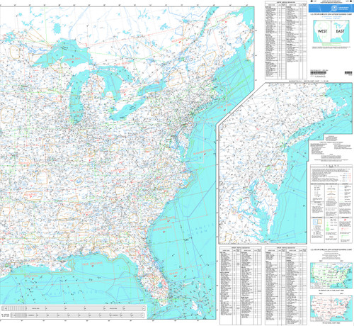 FAA Chart: U.S. IFR/VFR Low Altitude Planning Chart FLAT TWO-SIDED