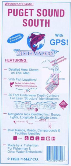 Fish-n-Map: Puget Sound South, Olympia-Tacoma-Seattle