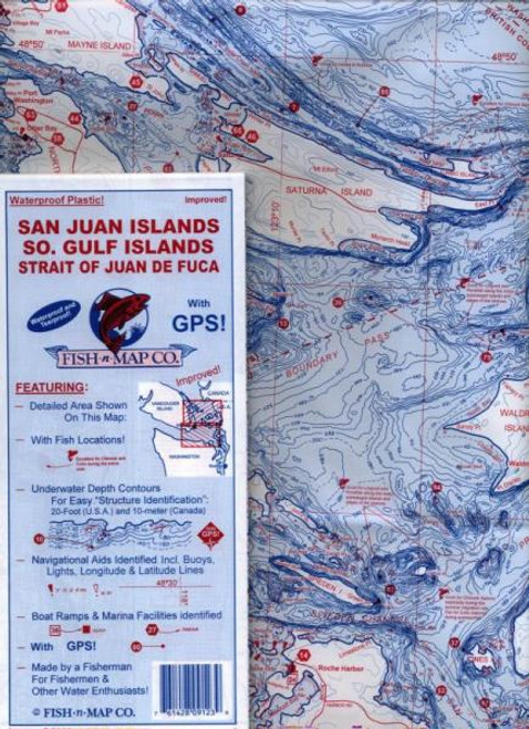 Fish-n-Map: San Juan Islands / So. Gulf Islands / Strait of Juan de Fuca