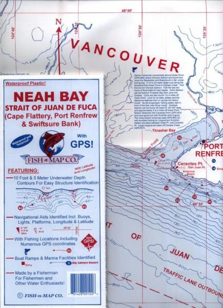Fish-n-Map: Neah Bay / Strait of Juan de Fuca (West) /Port Renfrew,  Including Cape Flattery, Port Renfrew & Swiftsure Ban