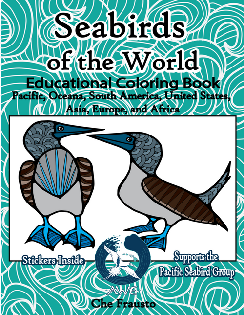 Seabirds of the World Educational Coloring Book: Pacific