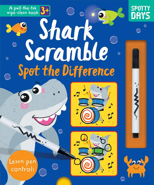 Shark Scramble: Spot the Difference (Pull-tab Wipe-clean Activity Book)