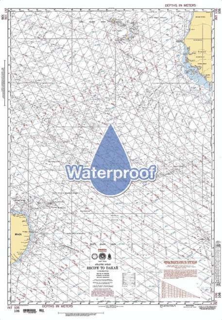 Waterproof NGA Chart 106: Recife to Dakar