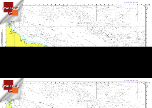 NGA Chart 107: Northeast Coast Of South America, Approx. Size 21" x 30" (SMALL FORMAT WATERPROOF)