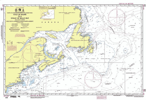 NGA Chart 109: Gulf of Maine to Str. Belle Isle