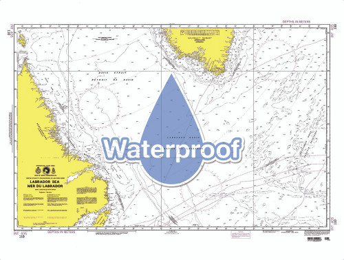 Waterproof NGA Chart 110: Labrador Sea