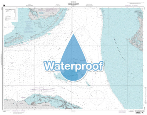 Waterproof NGA Chart 11461: Straits of Florida (Southern Portion)