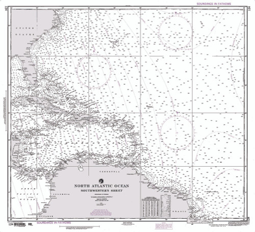 NGA Chart 124: North Atlantic Ocean Southwestern Sheet