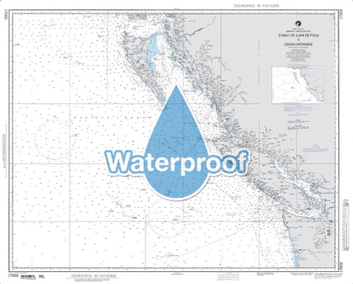 Waterproof NGA Chart 17003: Strait of Juan de Fuca to Dixon Entrance