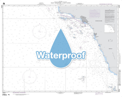 Waterproof NGA Chart 18000: Point Conception to Isla Cedros