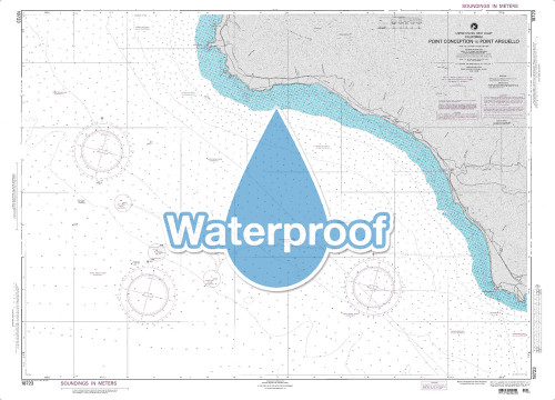 Waterproof NGA Chart 18723: Point Conception to Point Arguello