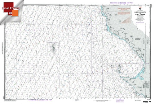 NGA Chart 21005: Cabo San Quintin To Punta Eugenia, Approx. Size 21" x 31" (SMALL FORMAT WATERPROOF)
