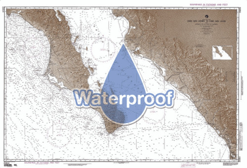 Waterproof NGA Chart 21014: Mexico West Coast Cabo San Lazaro to Cabo San Lucas and Southern Part of Golfo de Californa