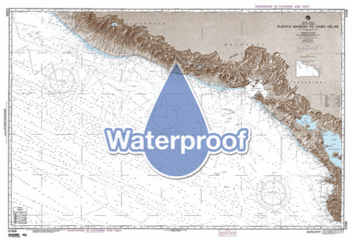 Waterproof NGA Chart 21026: Puerto Madero to Cabo Velas