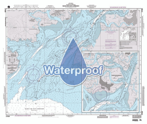 Waterproof NGA Chart 21526: Bahia de San Lorenzo
