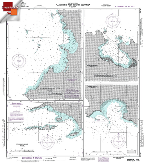 NGA Chart 21543: Plan: Puerto Sandino, Approx. Size 21" x 28" (SMALL FORMAT WATERPROOF)