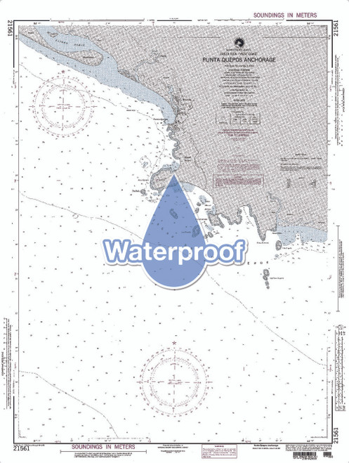 Waterproof NGA Chart 21561: Punta Quepos Anchorage