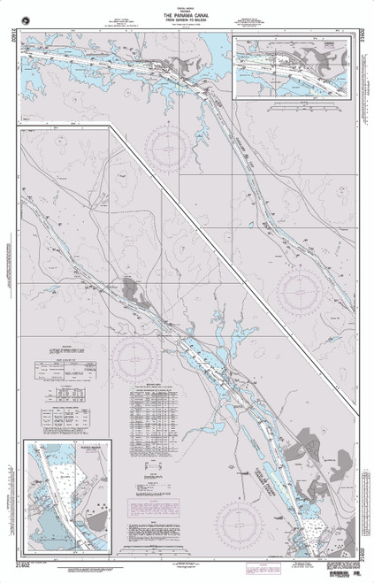 NGA Chart 21602: the Panama Canal From Gamboa to Balboa