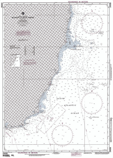 NGA Chart 24008: Belmonte to Rio de Janeiro
