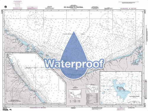 Waterproof NGA Chart 26070: Rio Colorado to Cristobal