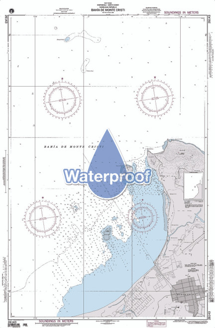 Waterproof NGA Chart 26143: Bahia de Monte Cristi Dominican Republic