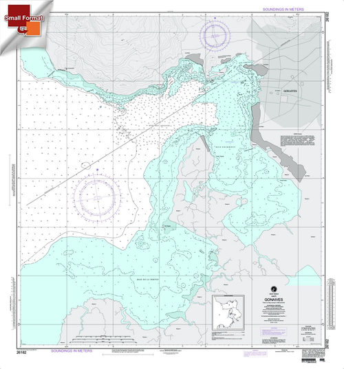 NGA Chart 26182: Gonaives, Approx. Size 21" x 23" (SMALL FORMAT WATERPROOF)
