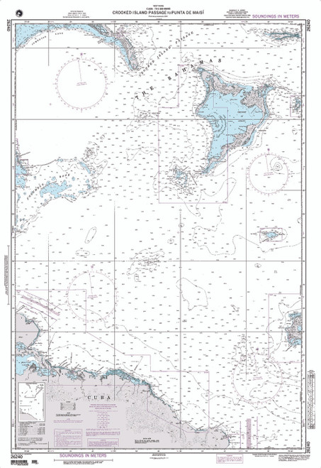 NGA Chart 26240: Crooked Island Passage to Punta de Maisi