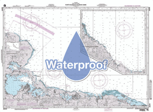 Waterproof NGA Chart 26244: Punta Silencio to Bahia Sama