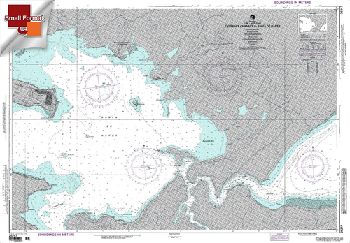 NGA Chart 26247: Entrance Channel To Bahia De Banes, Approx. Size 21" x 30" (SMALL FORMAT WATERPROOF)