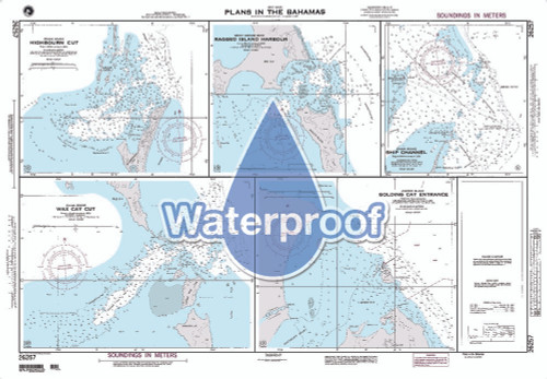 Waterproof NGA Chart 26257: Plans In the Bahamas - Highbourn Cut