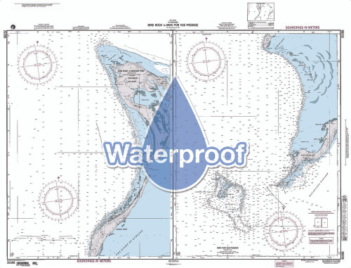 Waterproof NGA Chart 26288: the Bahamas - Bird Rock to Mira Vos Passa