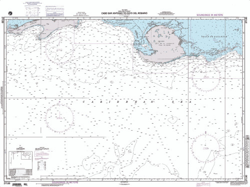 NGA Chart 27130: Cabo San Antonio to Cayo del Rosario