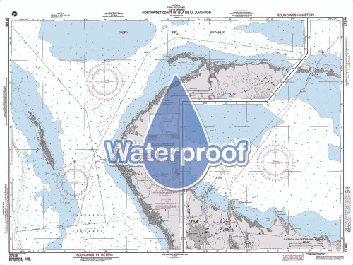 Waterproof NGA Chart 27146: N. W. Coast of Isla de La Juventud