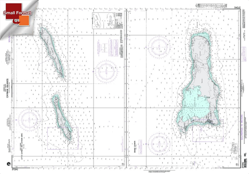 NGA Chart 27241: Little Cayman And Cayman Brac, Approx. Size 21" x 31" (SMALL FORMAT WATERPROOF)