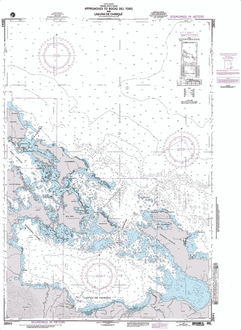 NGA Chart 28041: Approaches to Bocas del toro and Laguna Chiriqui