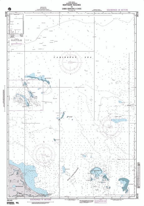 NGA Chart 28140: Northern Reaches to Cabo Gracias A Dios