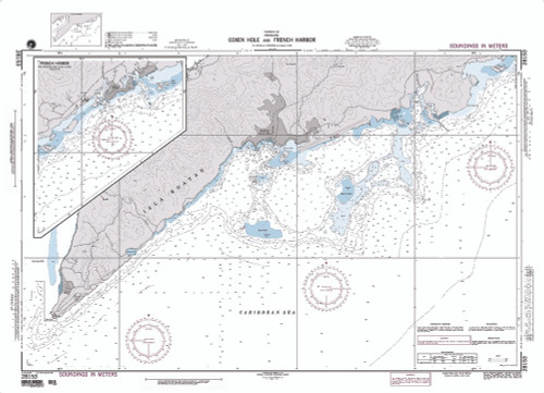 NGA Chart 28153: Coxen Hole and French Harbor