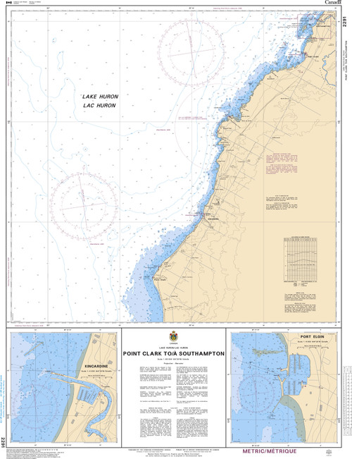 CHS Chart 2291: Point Clark to/Ã  Southampton