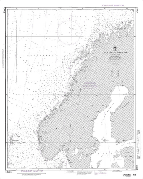 NGA Chart 43015: Norway Lindesnes to Nordkapp