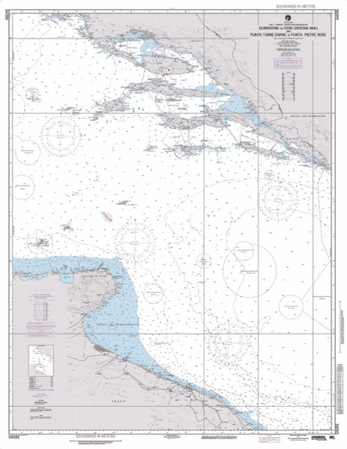 NGA Chart 54095: Dubrovnik to Otok Drvenik Mali and Punta torre Canne to Punta Pietre Nere