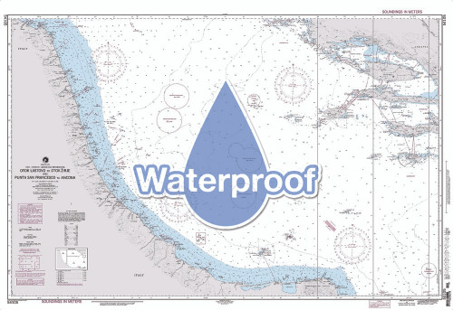 Waterproof NGA Chart 54105: Otok Lastovo to Otok Zirje and Punta San Francesco to Ancona